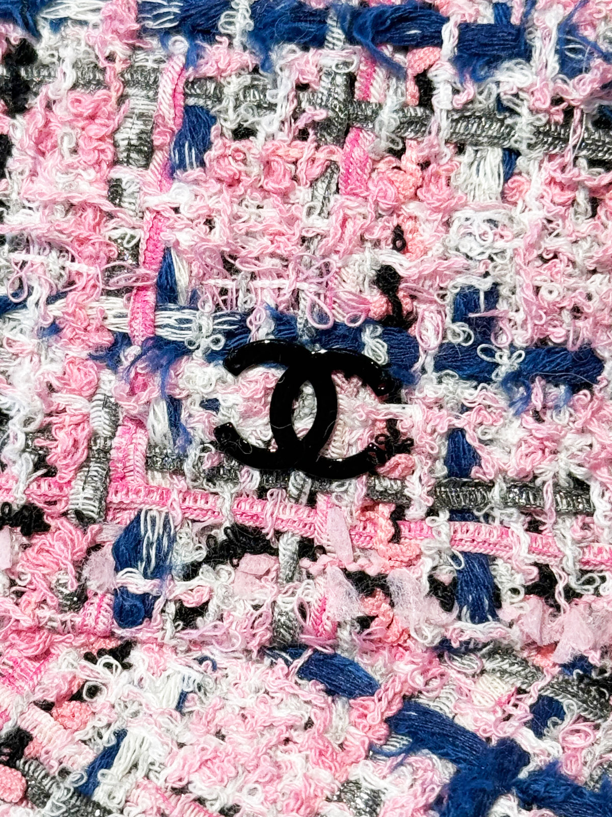 Chanel 2010s Pink Cotton Tweed Newsboy Hat