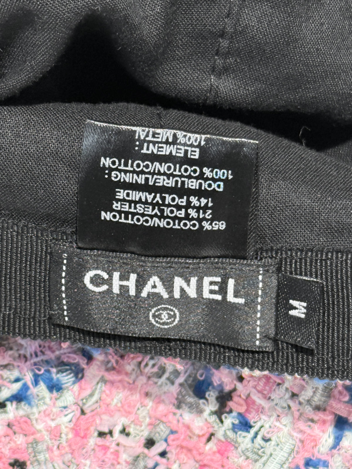 Chanel 2010s Pink Cotton Tweed Newsboy Hat