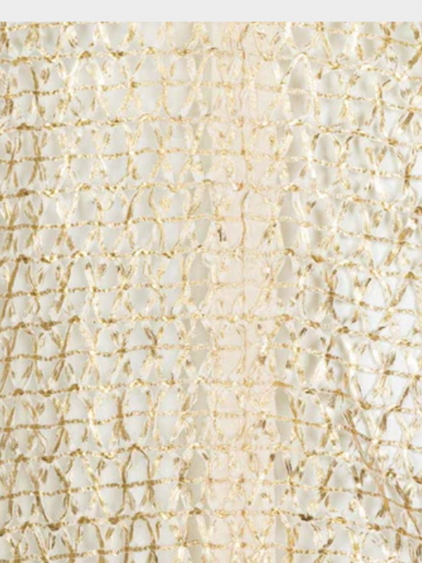 Comme Des Garçons by Junya Watanabe SS 2016 Cream Open Knit Gold Bracelet Top