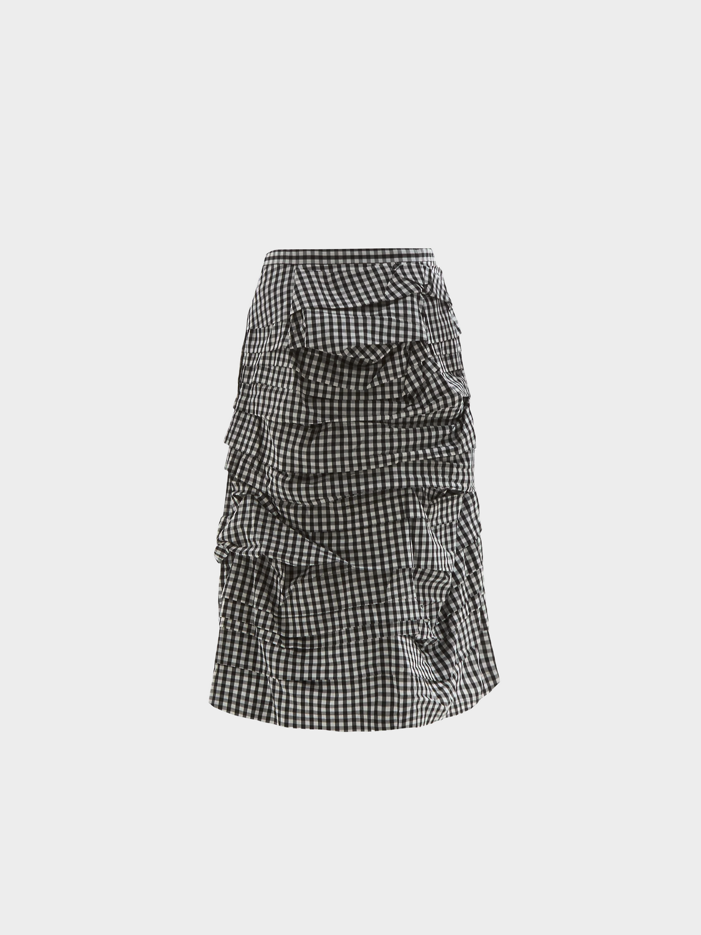 Comme des Garçons FW 2005 Deformed Cotton Frill Gingham skirt