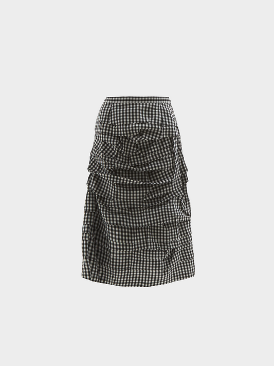 Comme des Garçons FW 2005 Deformed Cotton Frill Gingham skirt