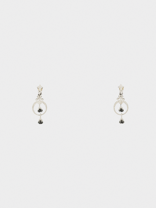 Christian Dior 2000s Silver Ornamented Earrings