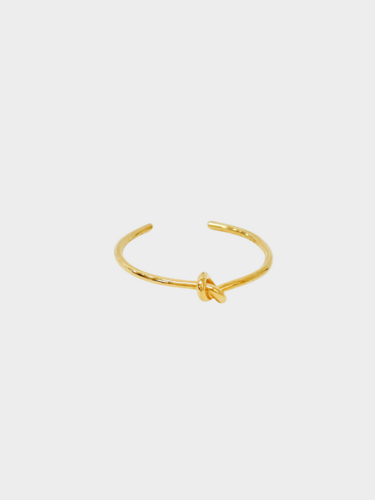 Celine 2010s Gold Knot Cuff Bracelet