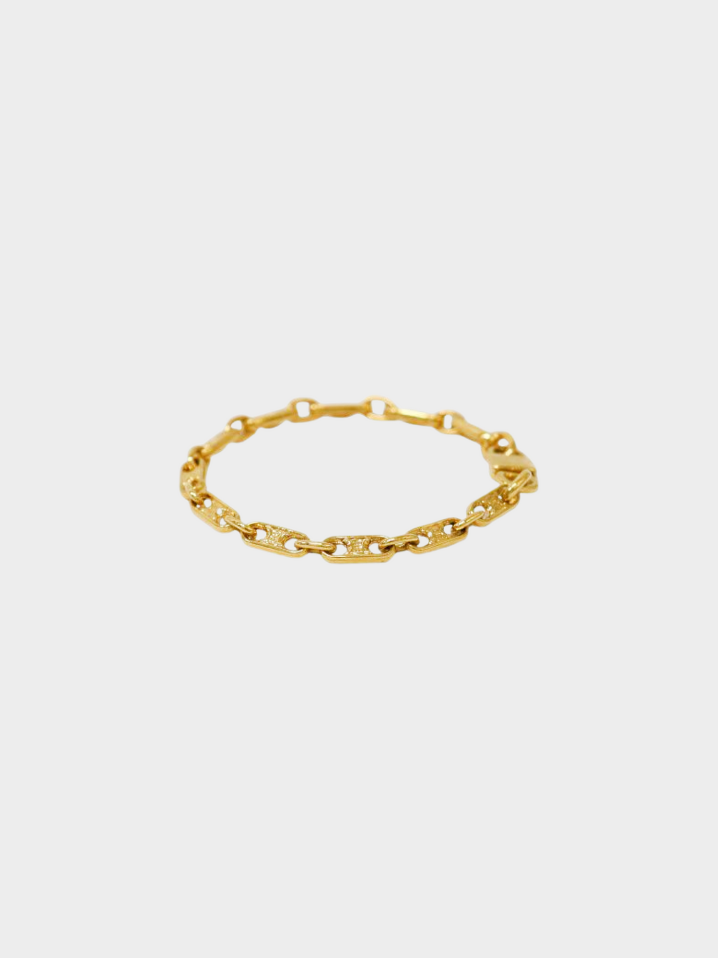 Celine 2000s Gold Chain Branson Bracelet