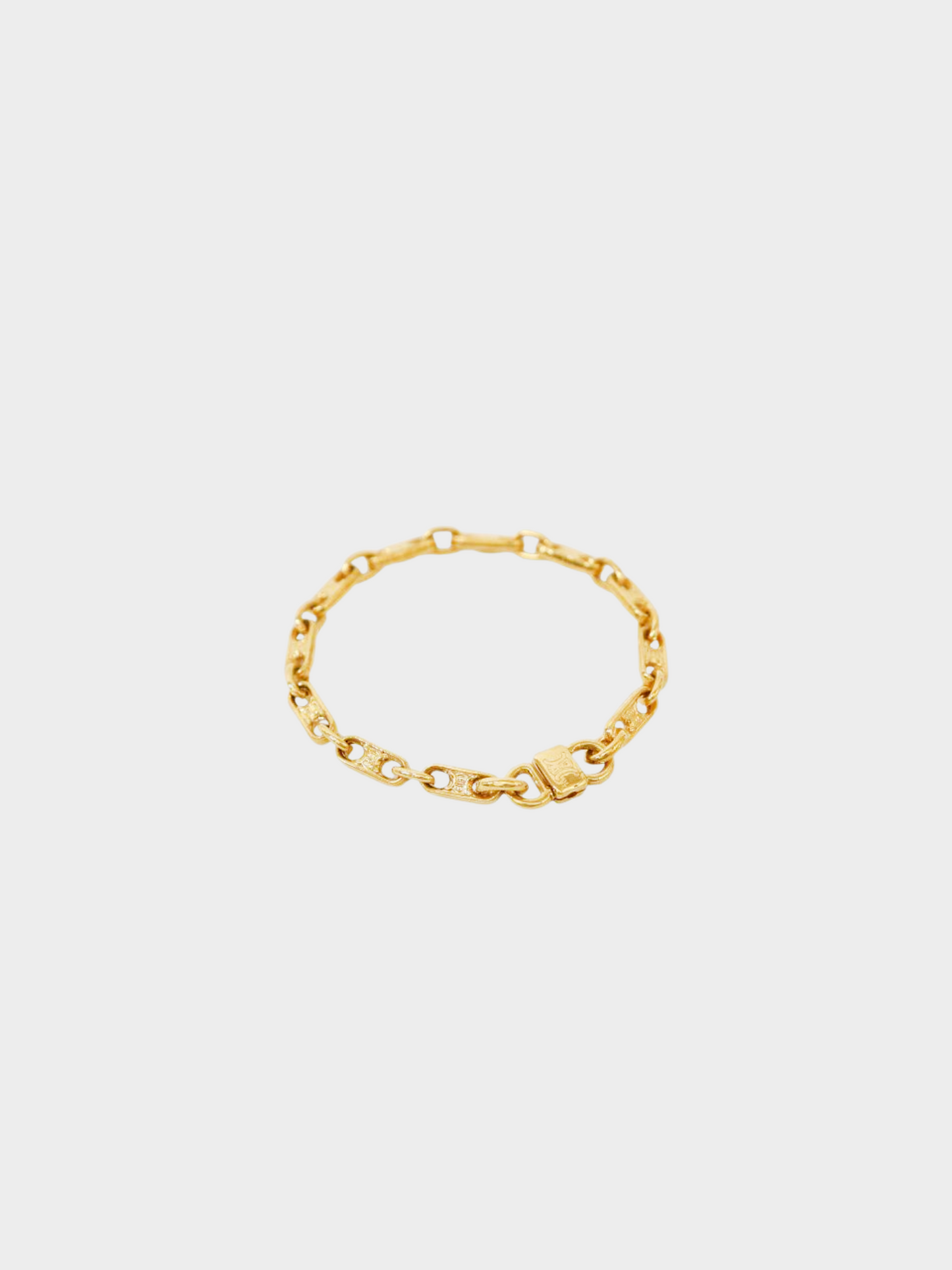 Celine 2000s Gold Chain Branson Bracelet
