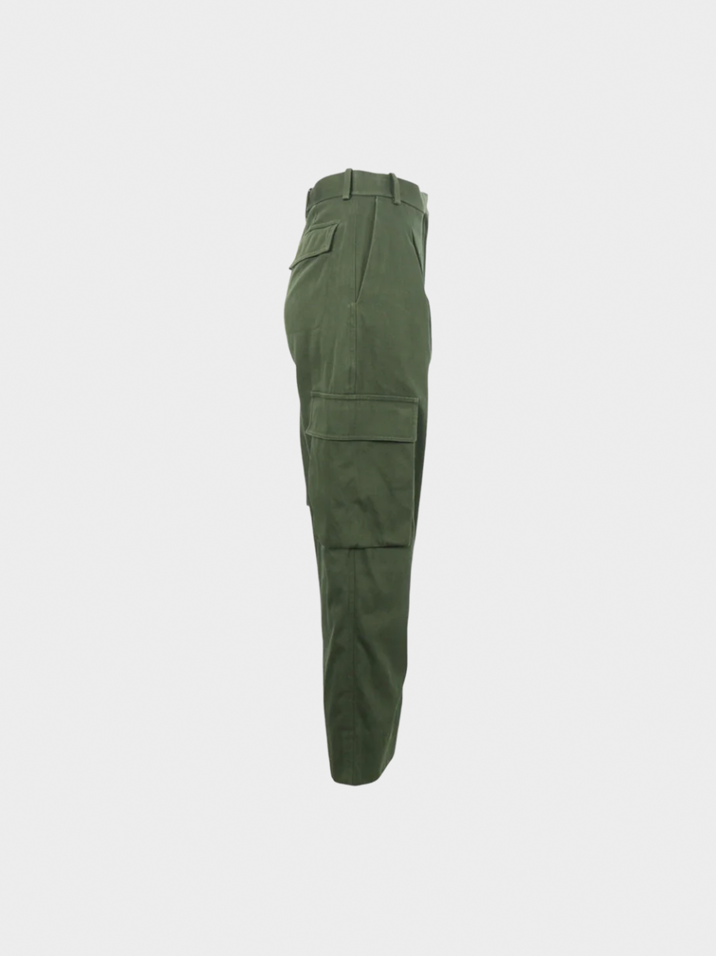Celine by Phoebe Philo 2000s Green Cotton Cargo Pants