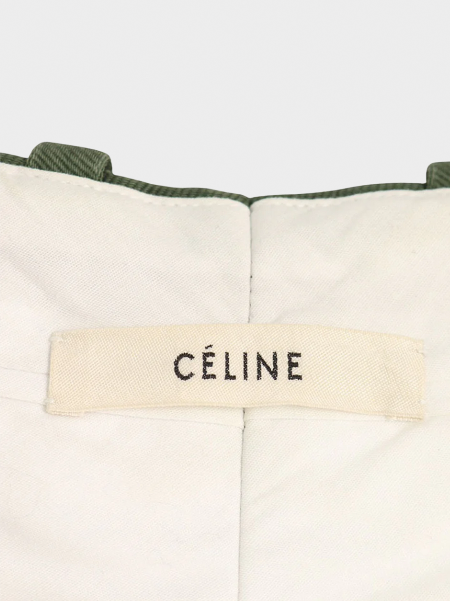 Celine by Phoebe Philo 2000s Green Cotton Cargo Pants