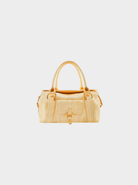 Celine 2000s Beige Mini Boogie Boston Bag