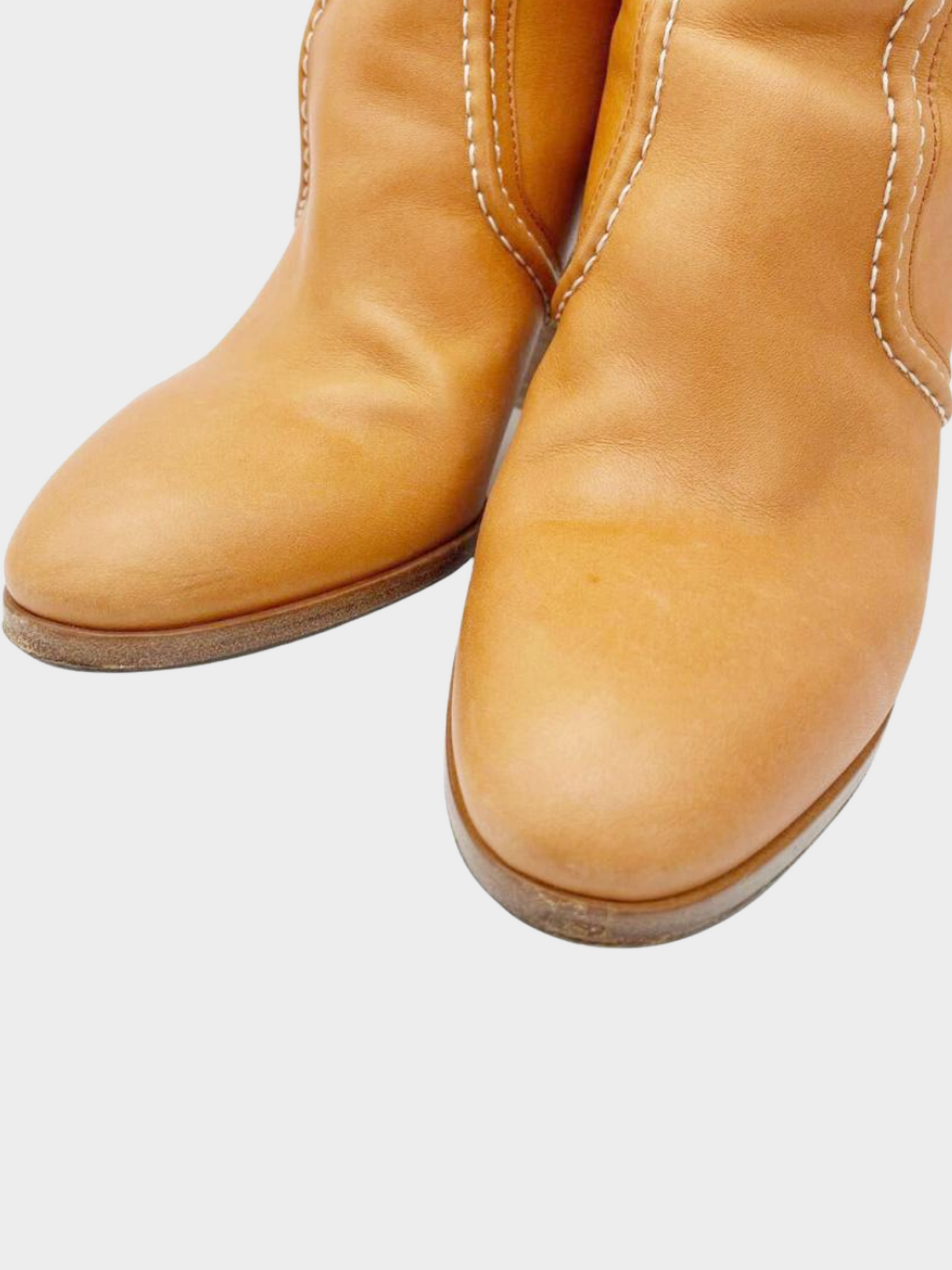 Celine 2000s Light Brown Leather Tall Boots