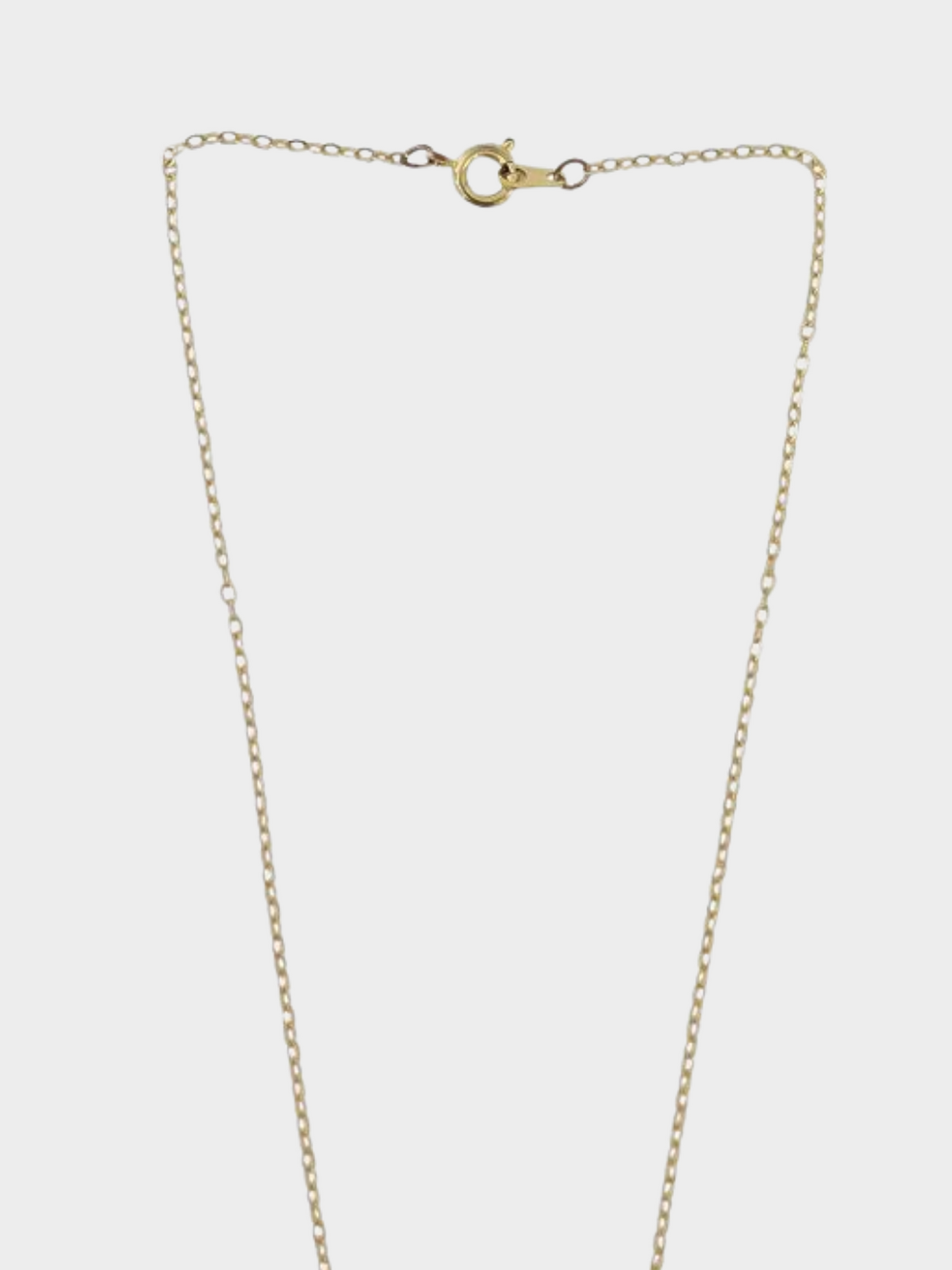 Celine 1990s Gold Circle Logo Necklace