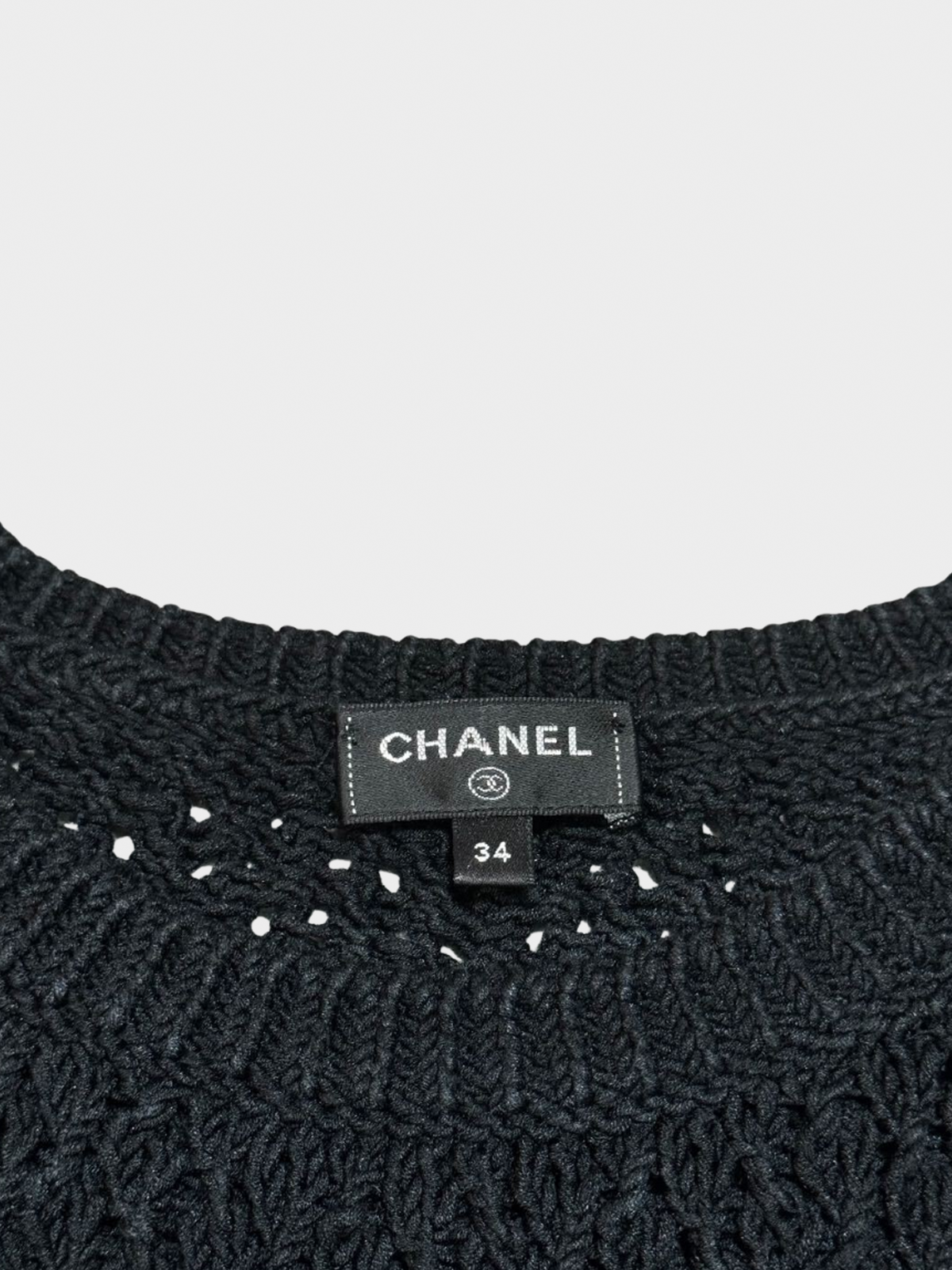 Chanel Cruise 2022 Black Knitted Mini Dress