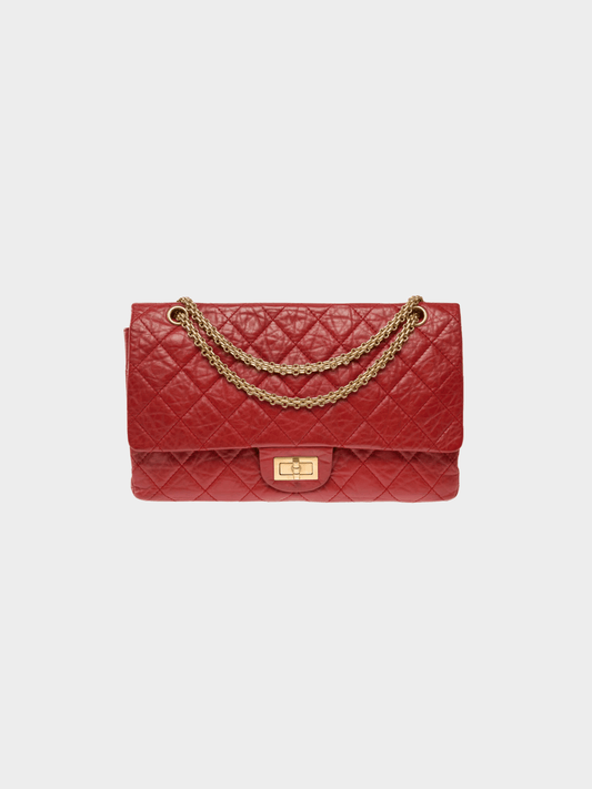 Chanel 2011 Red Lambskin Large 2.55 Bag