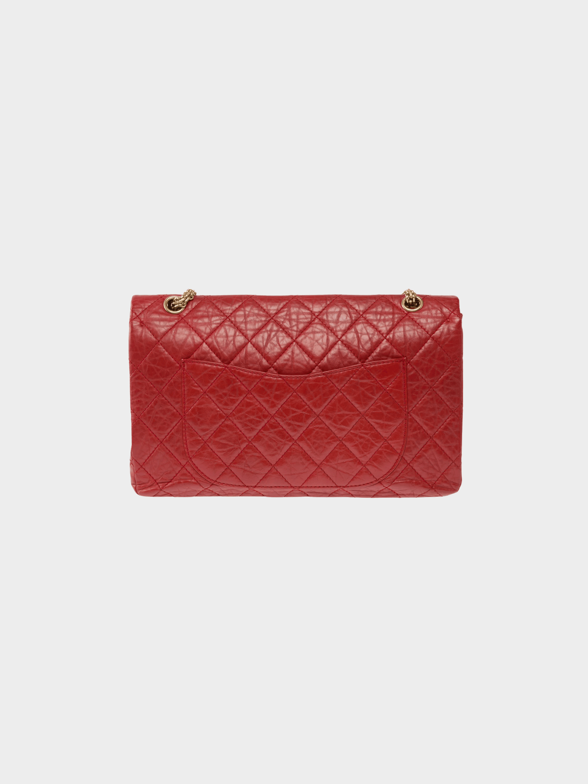 Chanel 2011 Red Lambskin Large 2.55 Bag