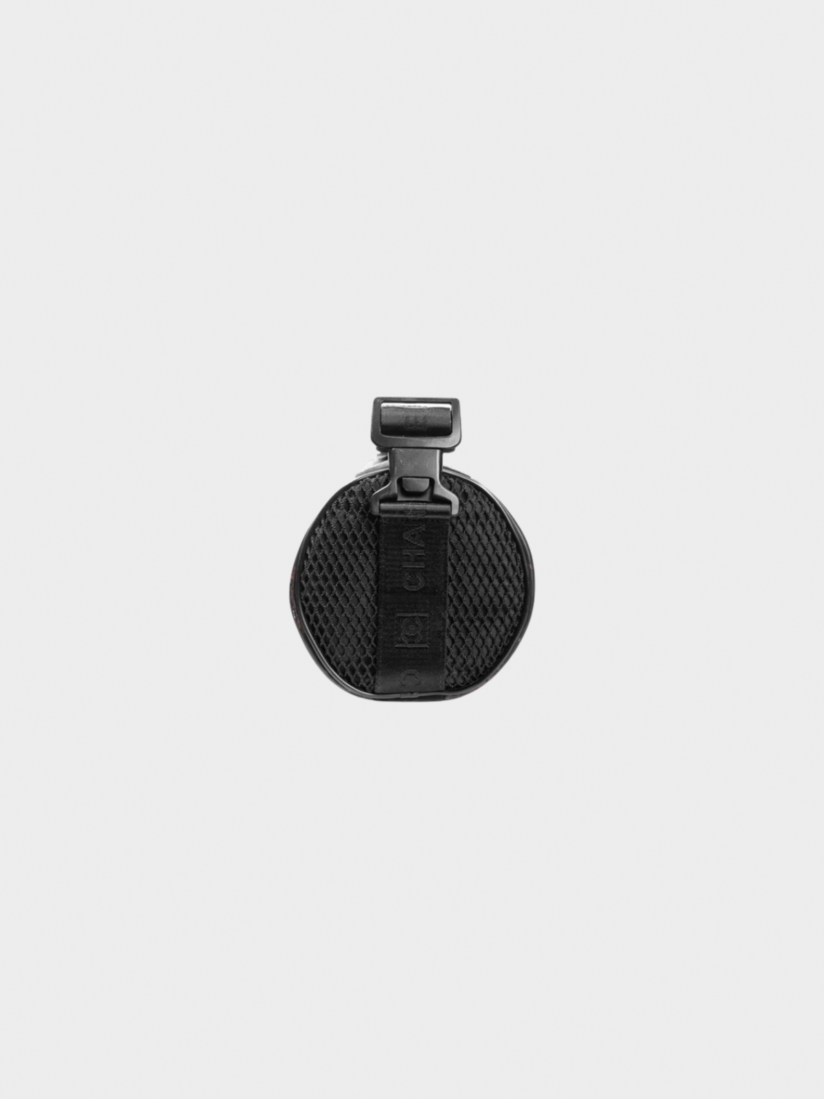 Chanel 2000s Sports Line Black Rubber Logo-Print Mini Duffle