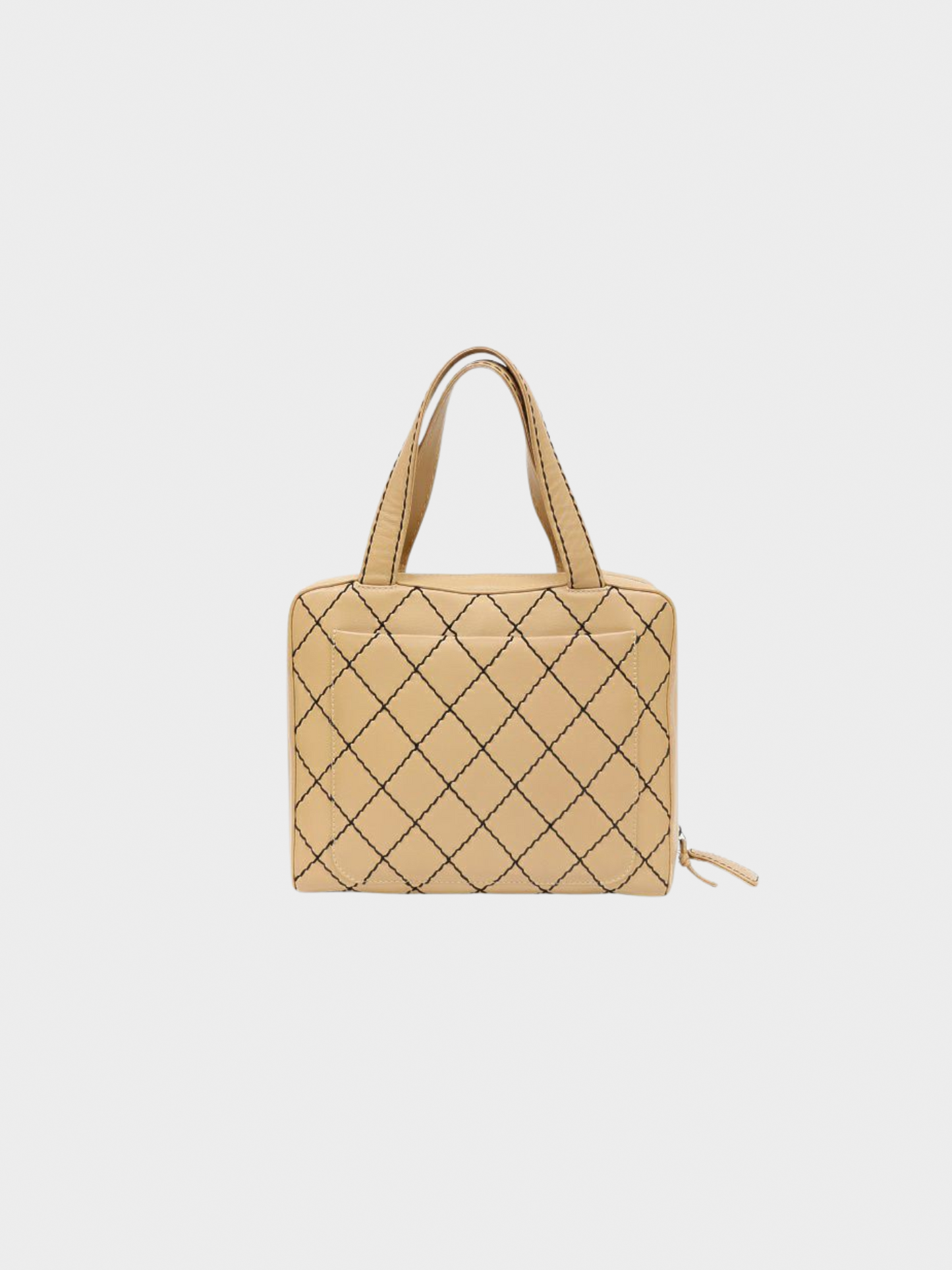 Chanel 2000s Beige Wild Stitch Handbag