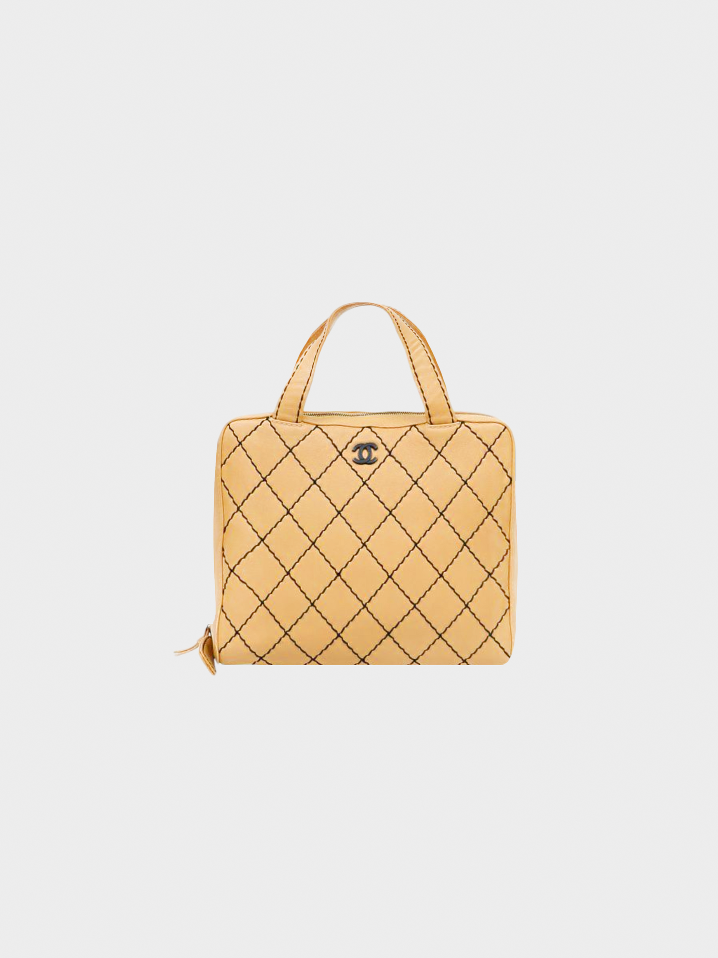 Chanel 2000s Beige Wild Stitch Handbag