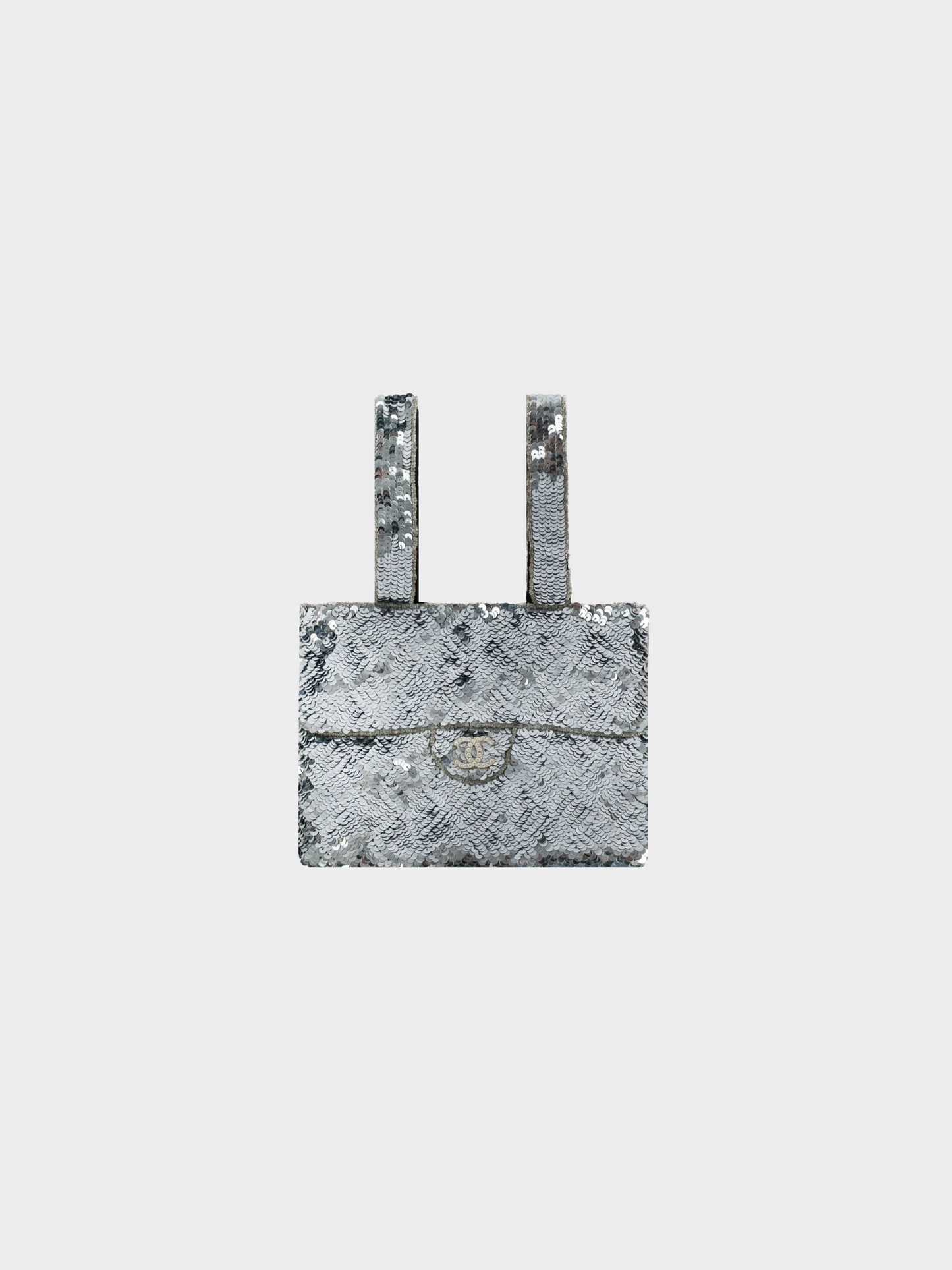Chanel FW 1998 Silver 'Trompe l'oeil' bag