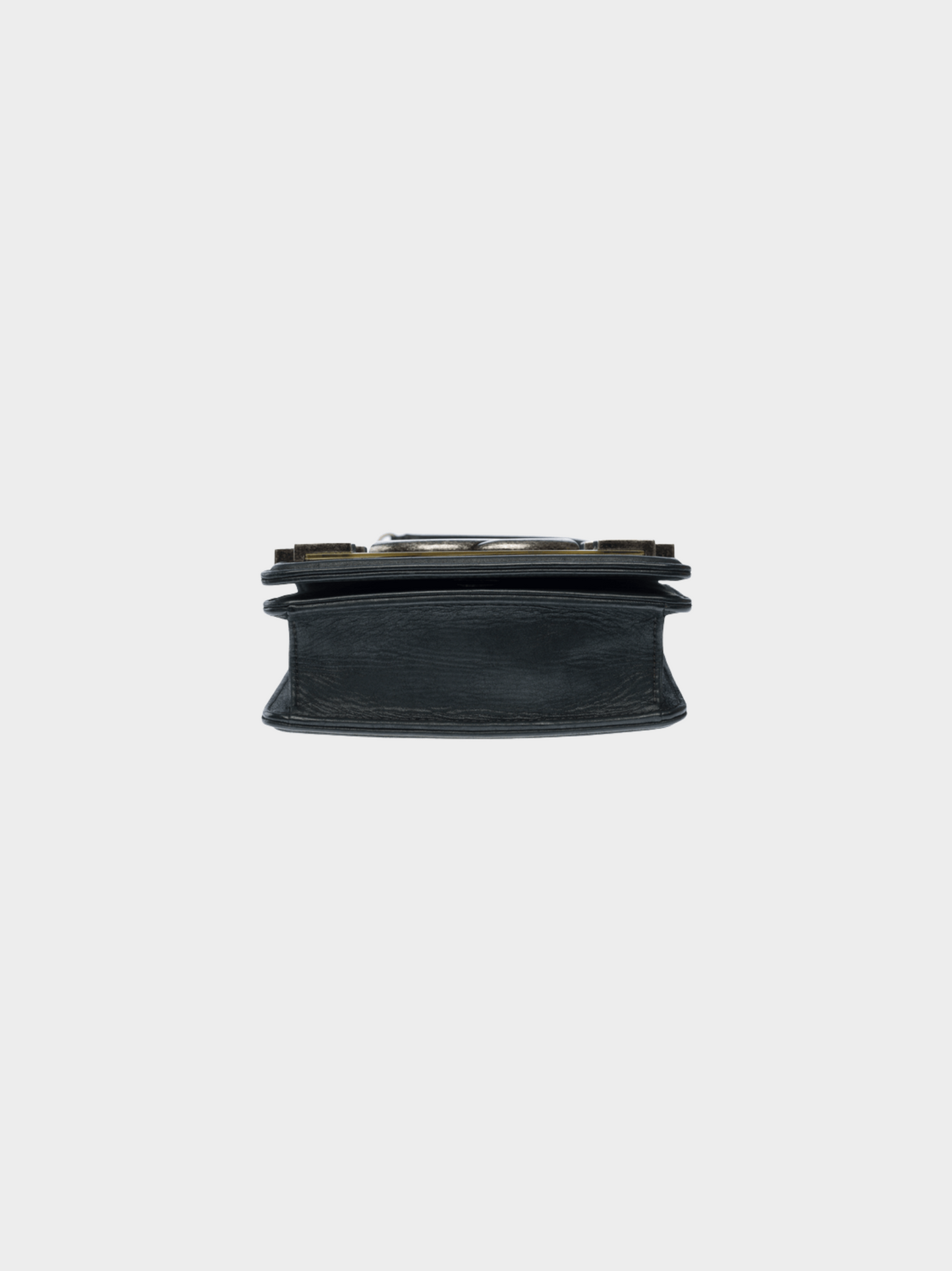 Chanel Spring 2015 Black Iridescent Calfskin Leather and Plexiglas Mini Boy Brick Bag