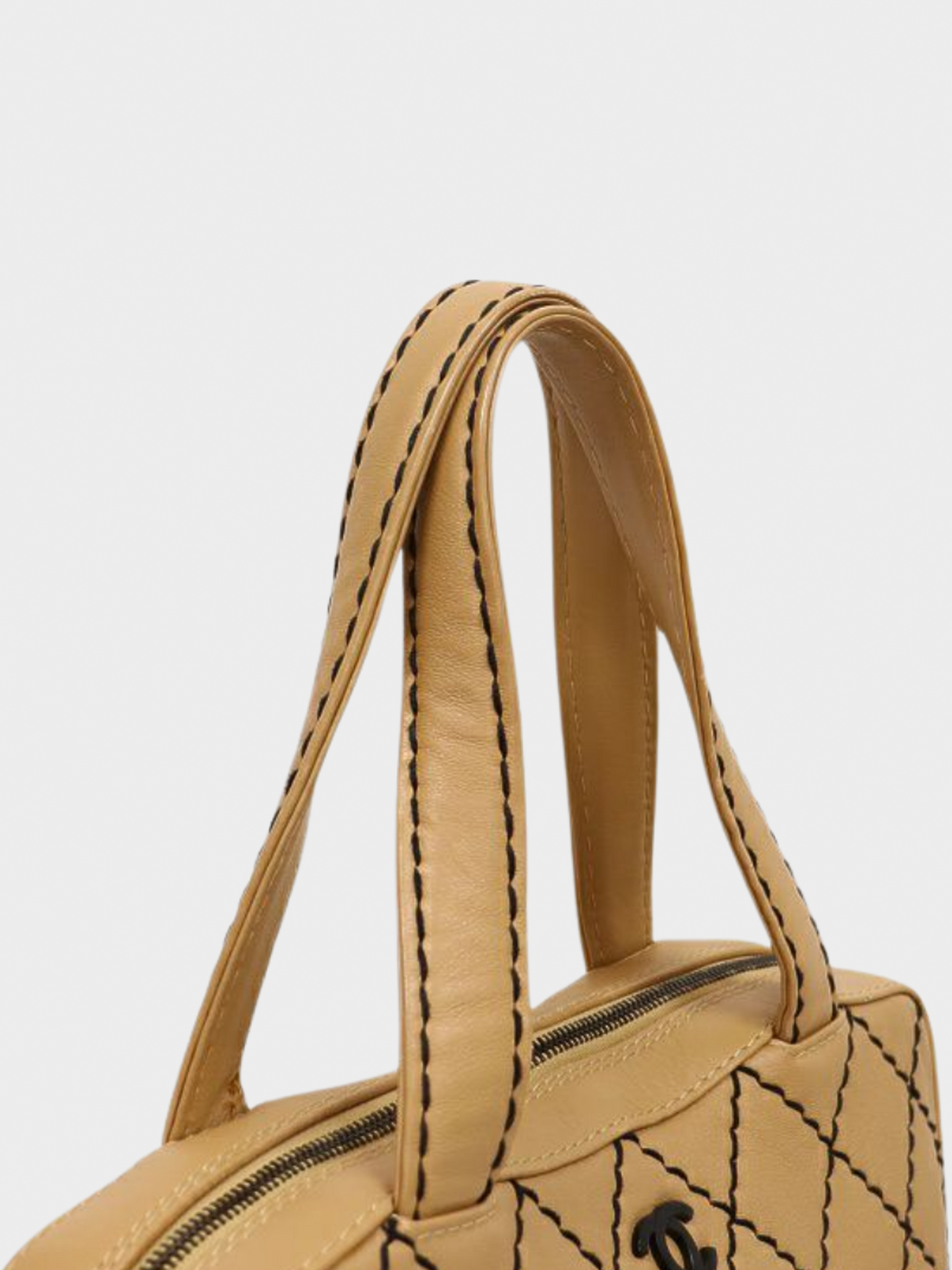 Chanel 2000s Beige Wild Stitch Handbag