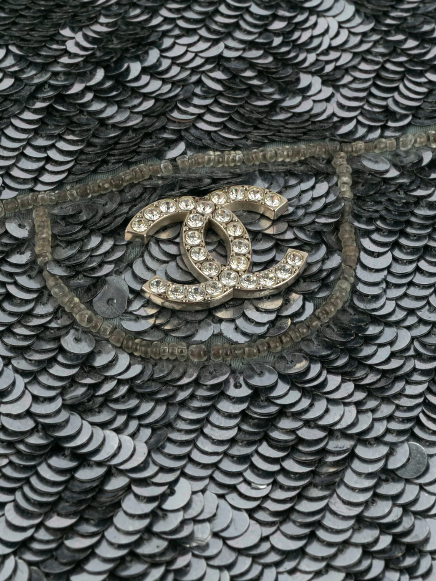 Chanel FW 1998 Silver 'Trompe l'oeil' bag
