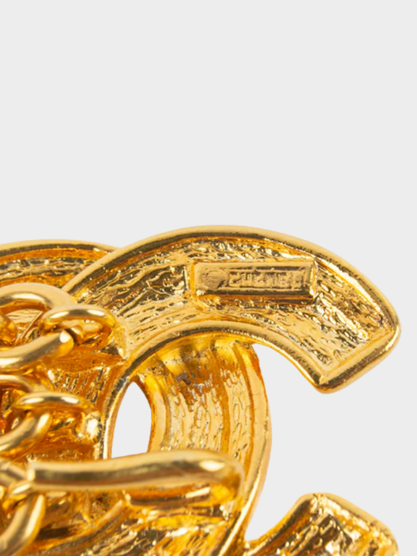 Chanel 1990s Golden Logo Ornament Metal Chain Belt