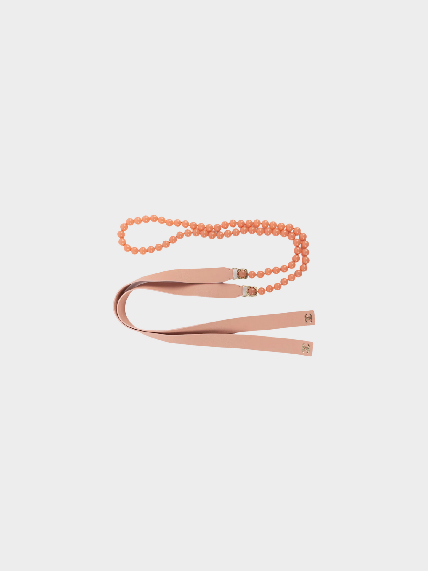 Chanel by Virginie Viard SS 2022 Pink leather with Pink Pearls Belt