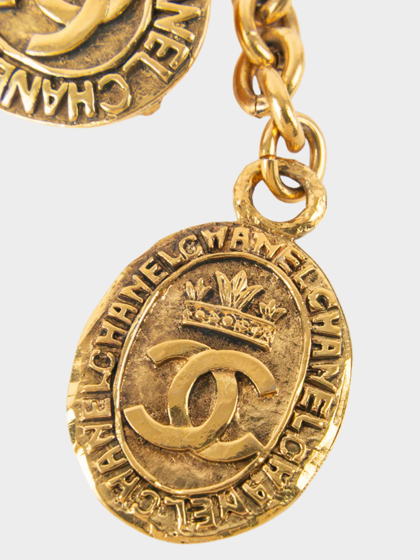 Chanel 1980s Gold Metal Medallion Belt
