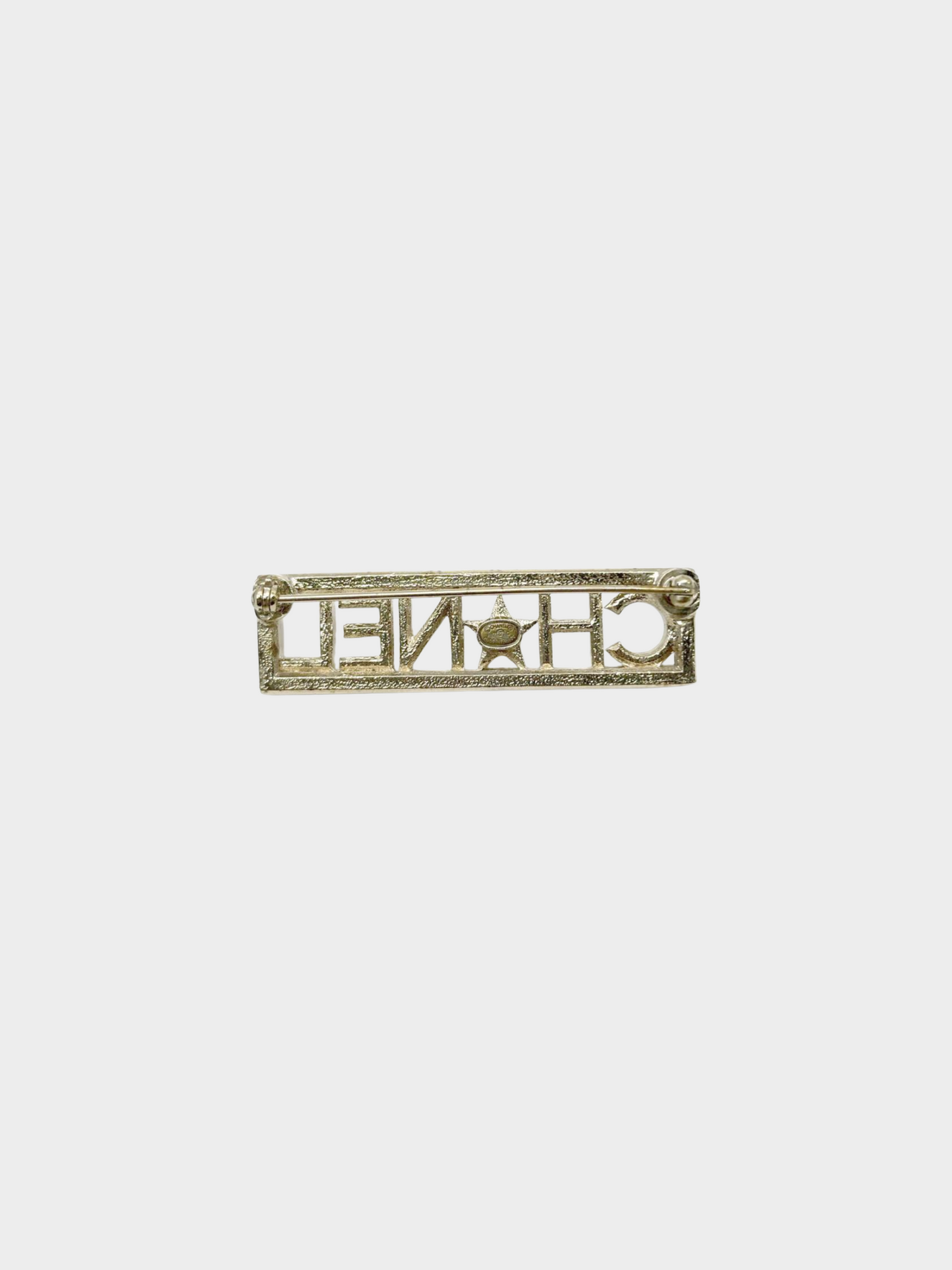 Chanel Cruise 2017 Champagne Gold Logo Star Brooch