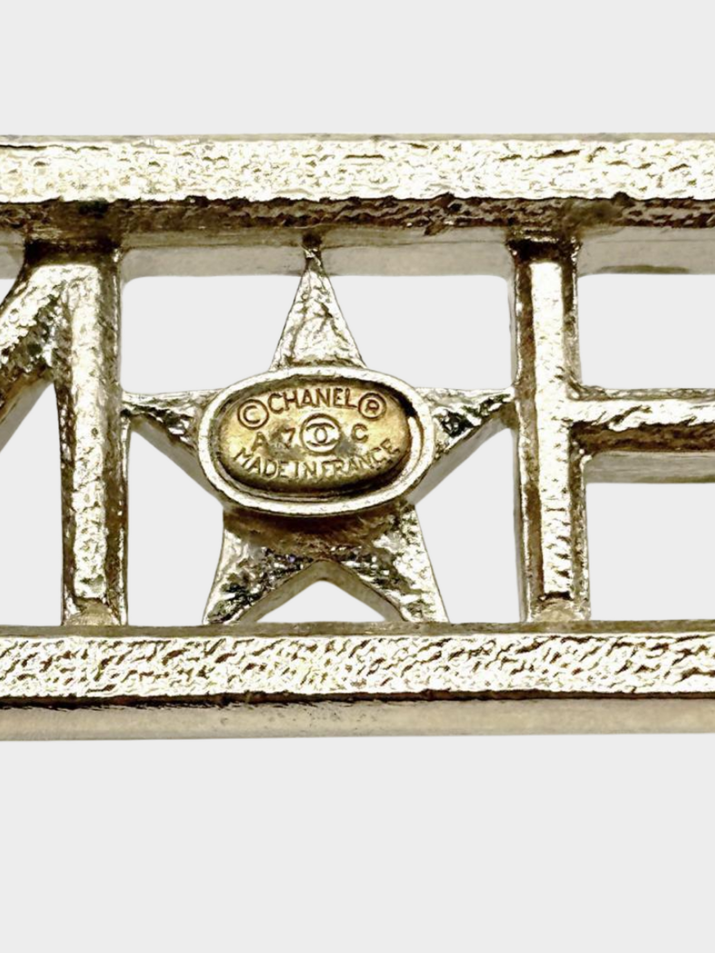 Chanel Cruise 2017 Champagne Gold Logo Star Brooch