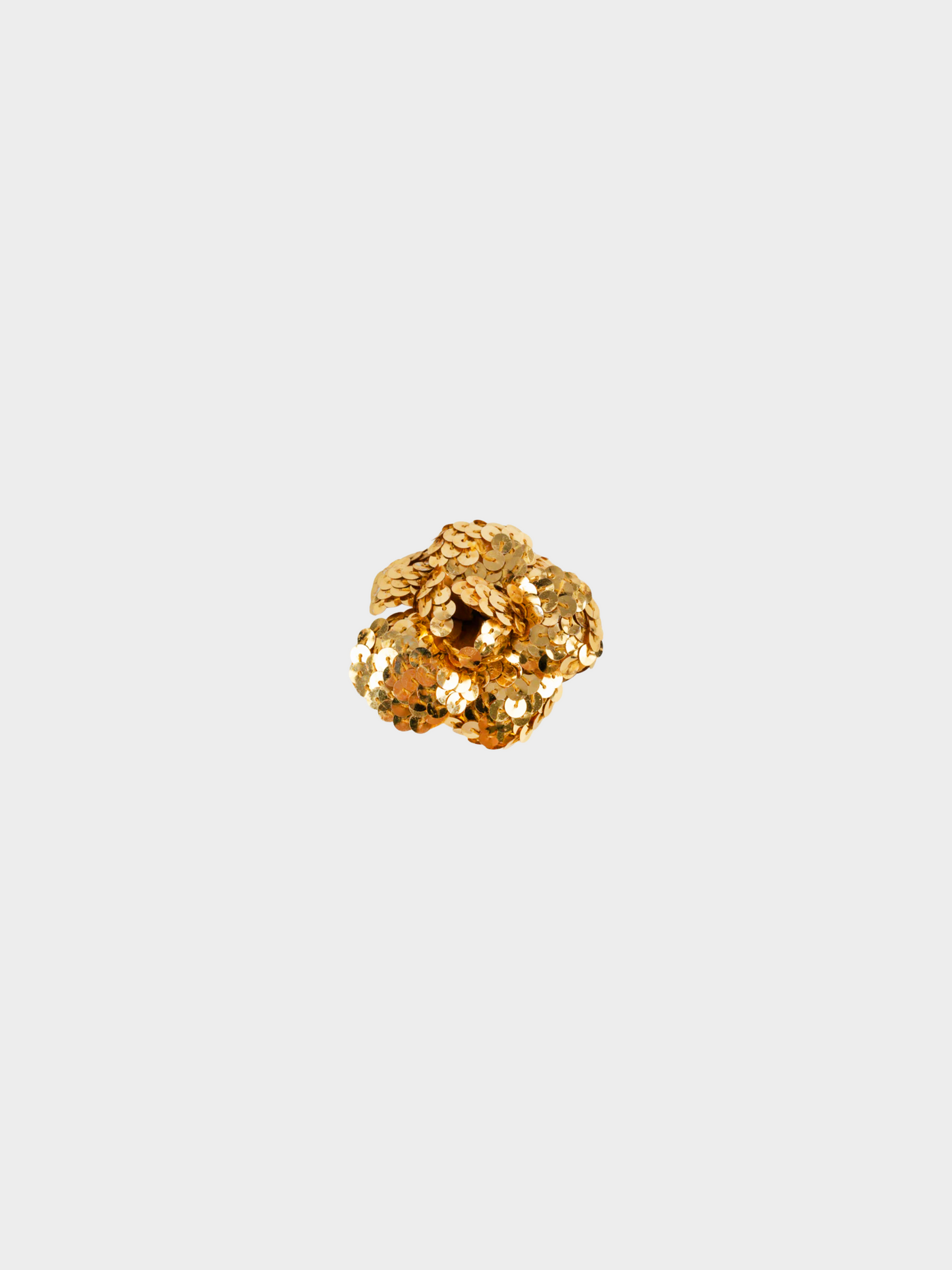 Chanel 1985 Gold Sequins camellia brooch