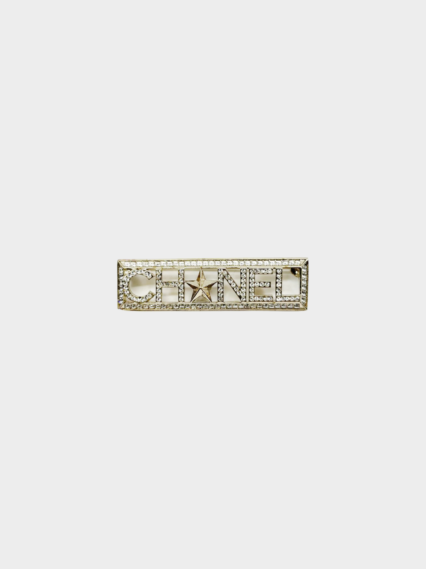Chanel Cruise 2017 Champagne Gold Logo Star Brooch