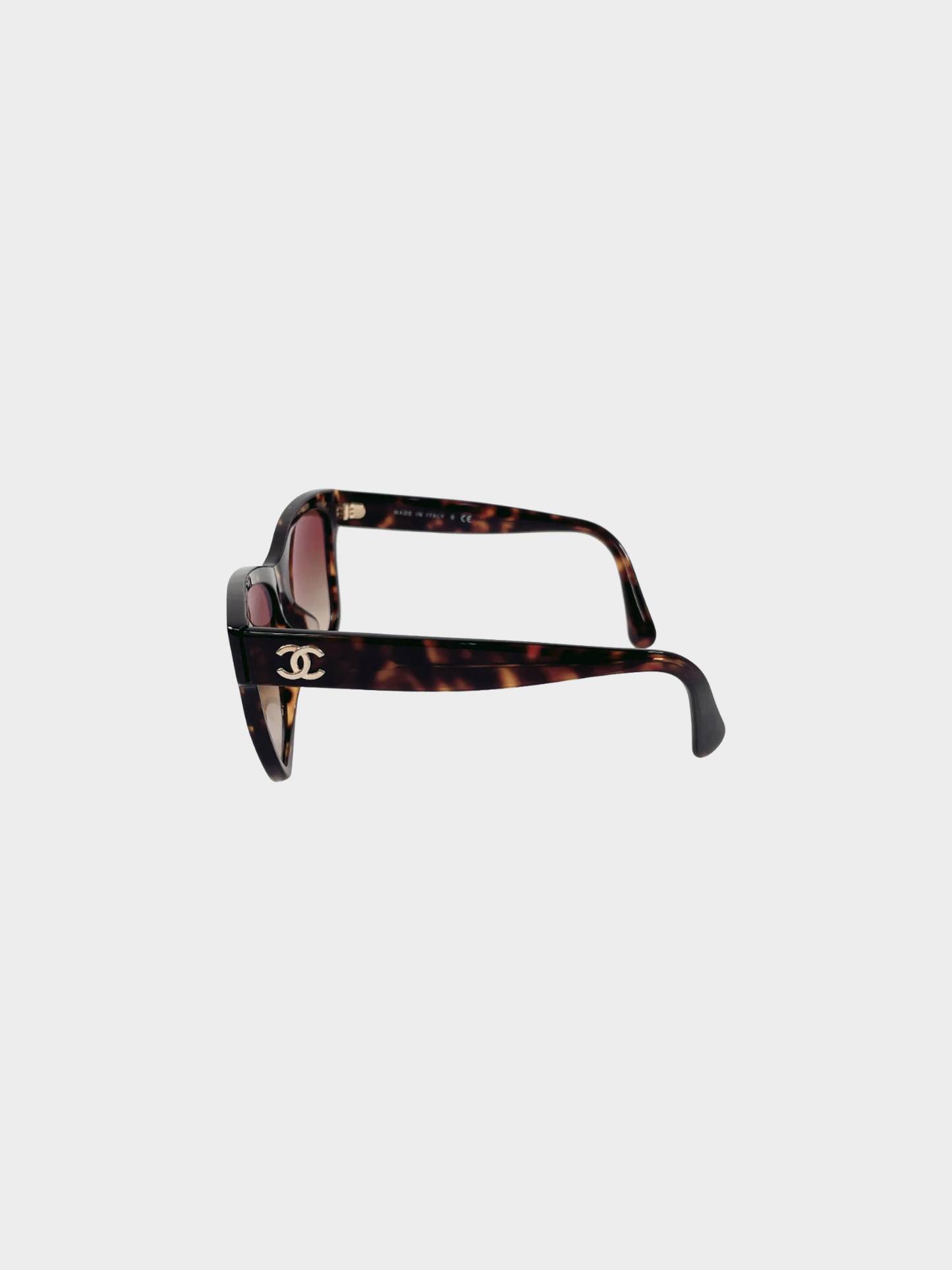 Chanel 2010s Brown Tortoiseshell Sunglasses