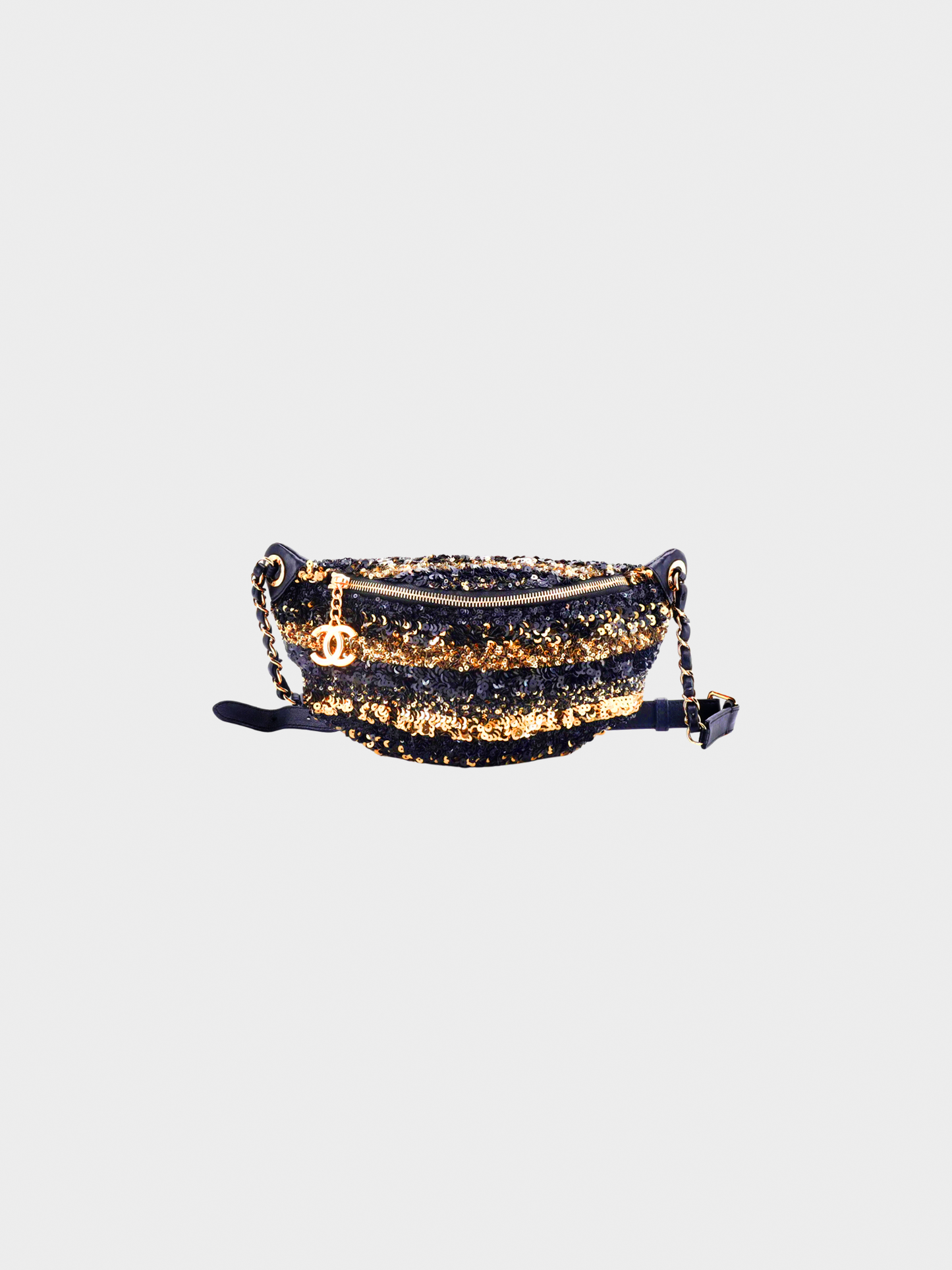 Chanel 2019 Black and Gold Pochette Ceinture Clutch-Belt Bag
