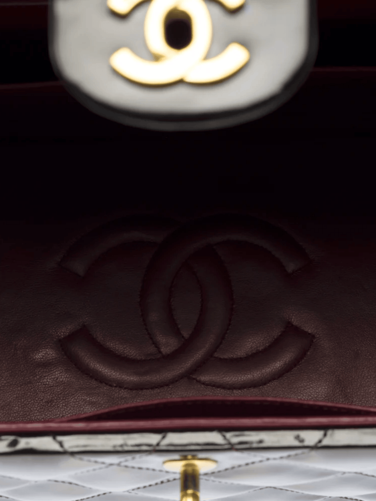 Chanel 2002 Black Patent Leather Vanity Bag