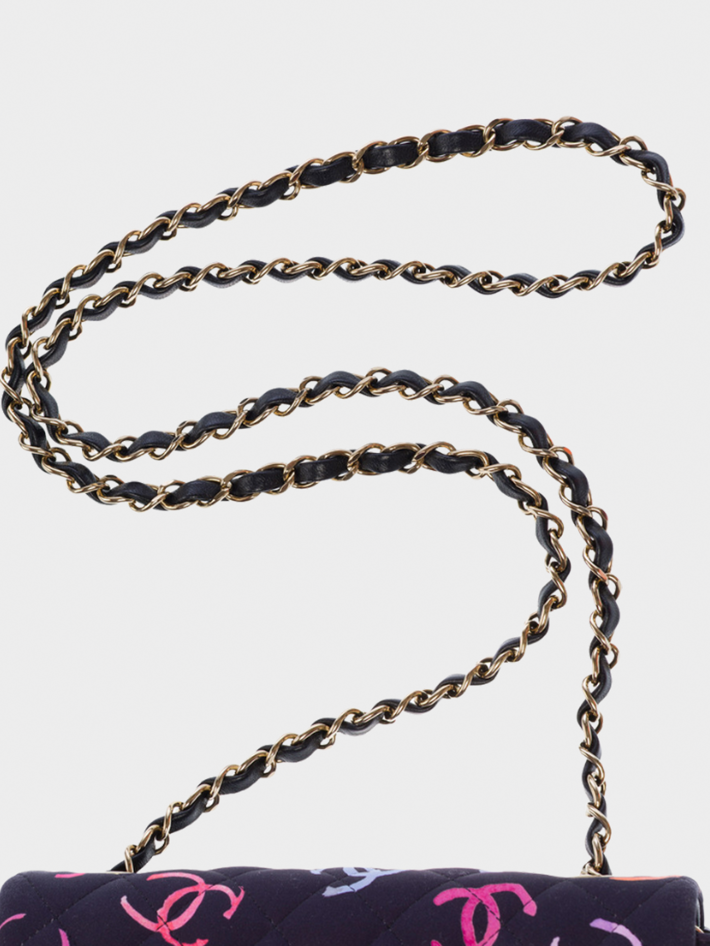 Chanel SS 2024 Multicolour Printed CC Mini Classic Flap Bag