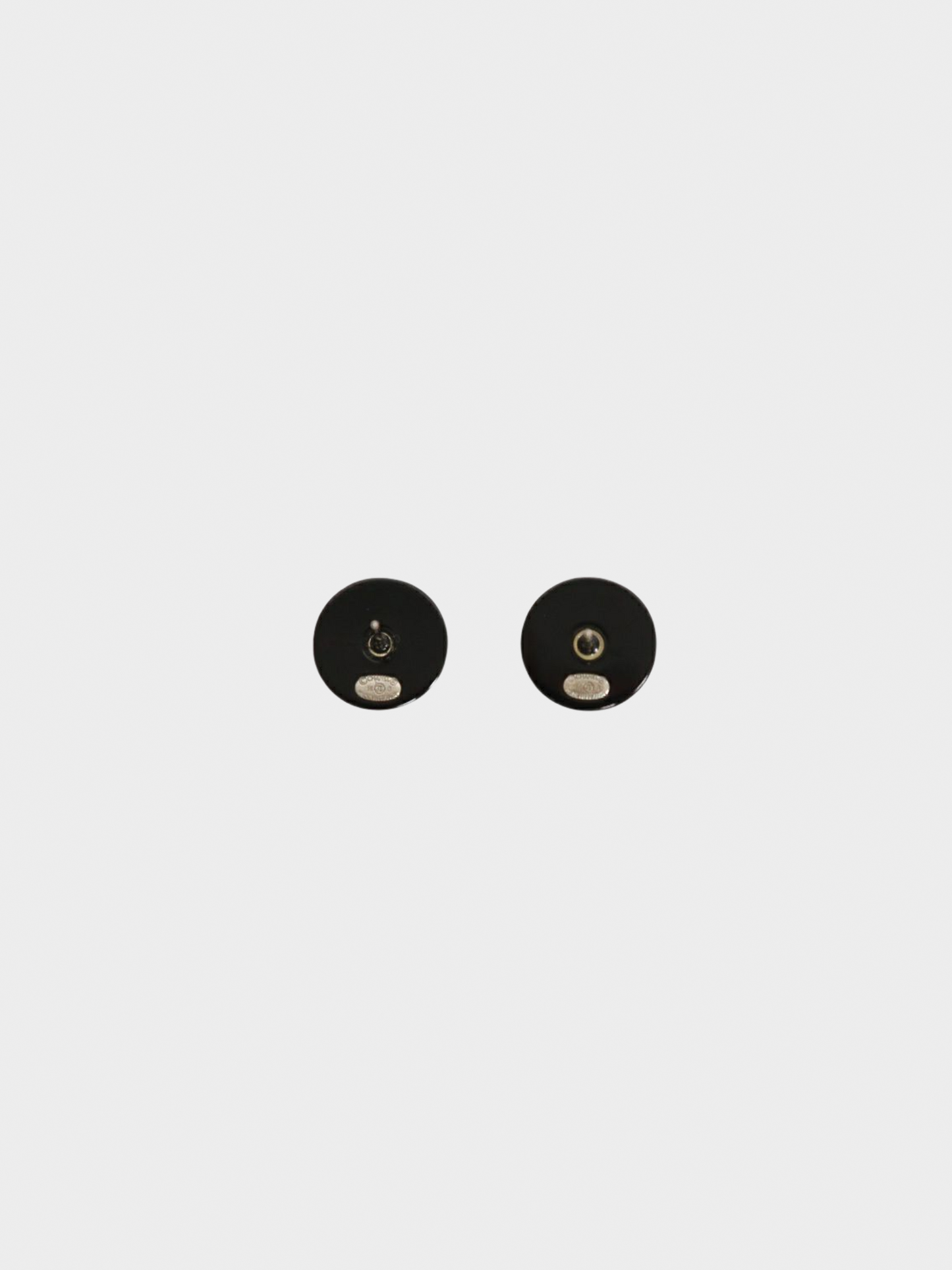 Chanel 2016 Black Coco Circle Earrings