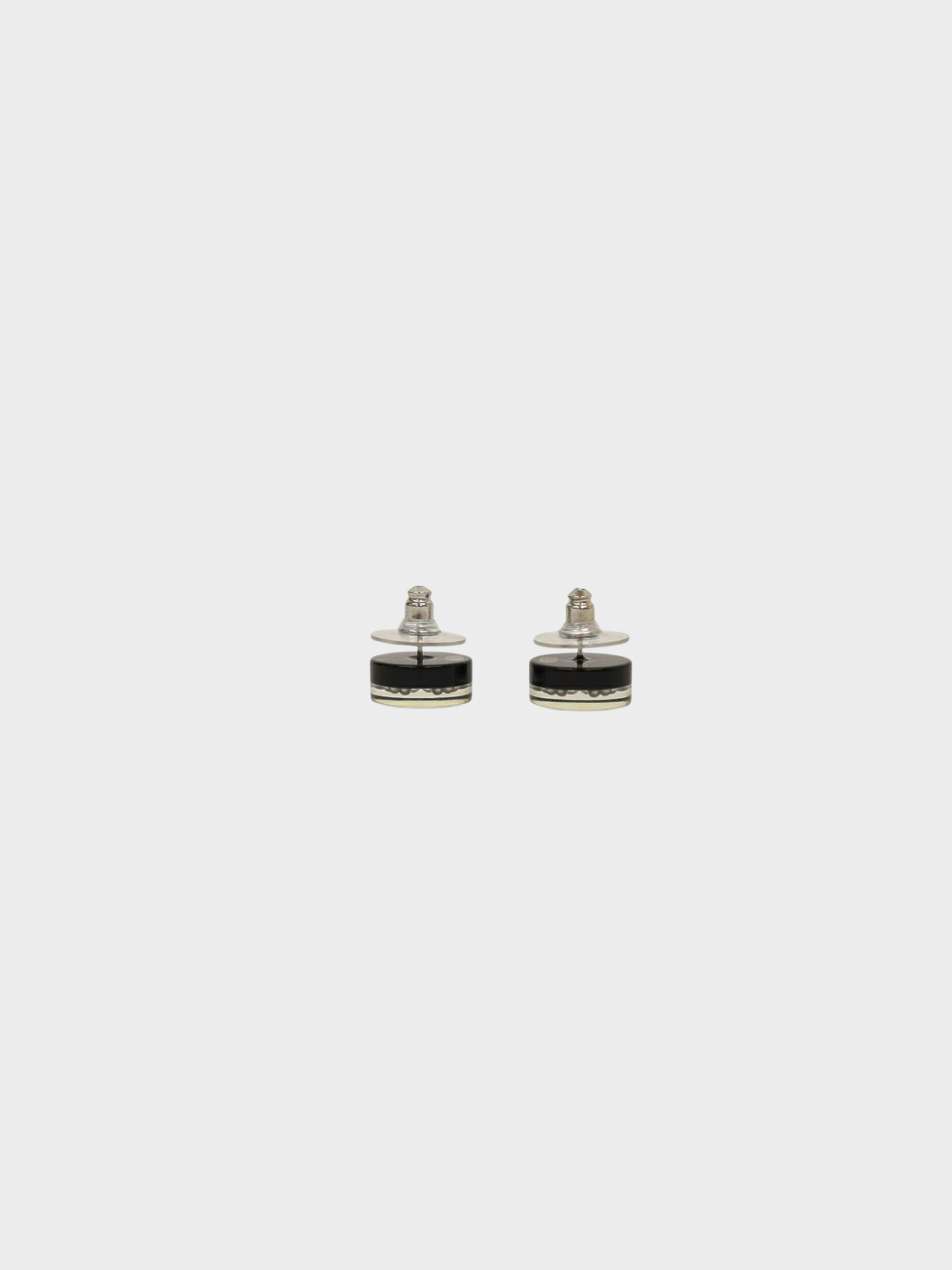 Chanel 2016 Black Coco Circle Earrings