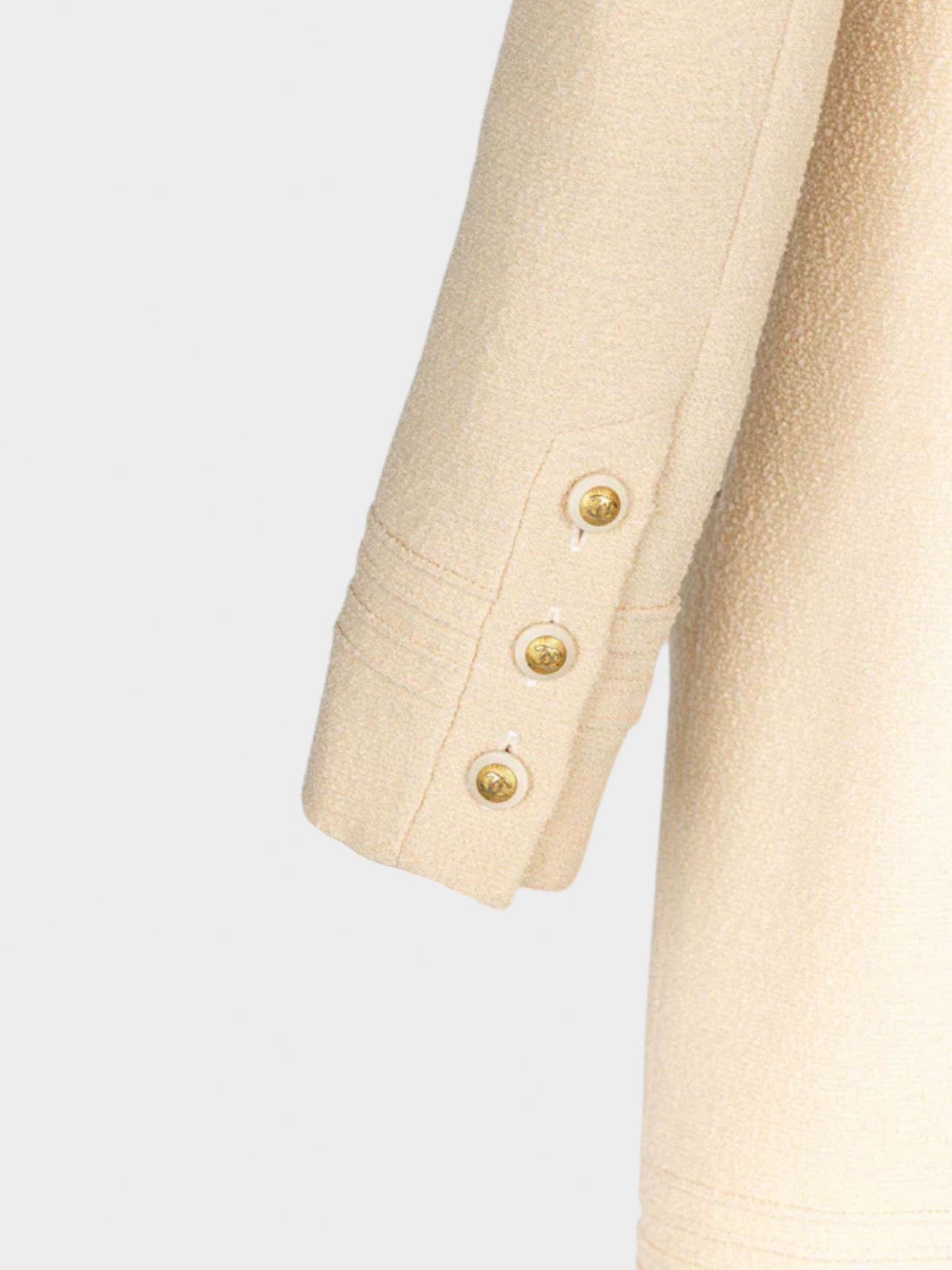 Chanel 1999 Cream Bouclé Wool Jacket