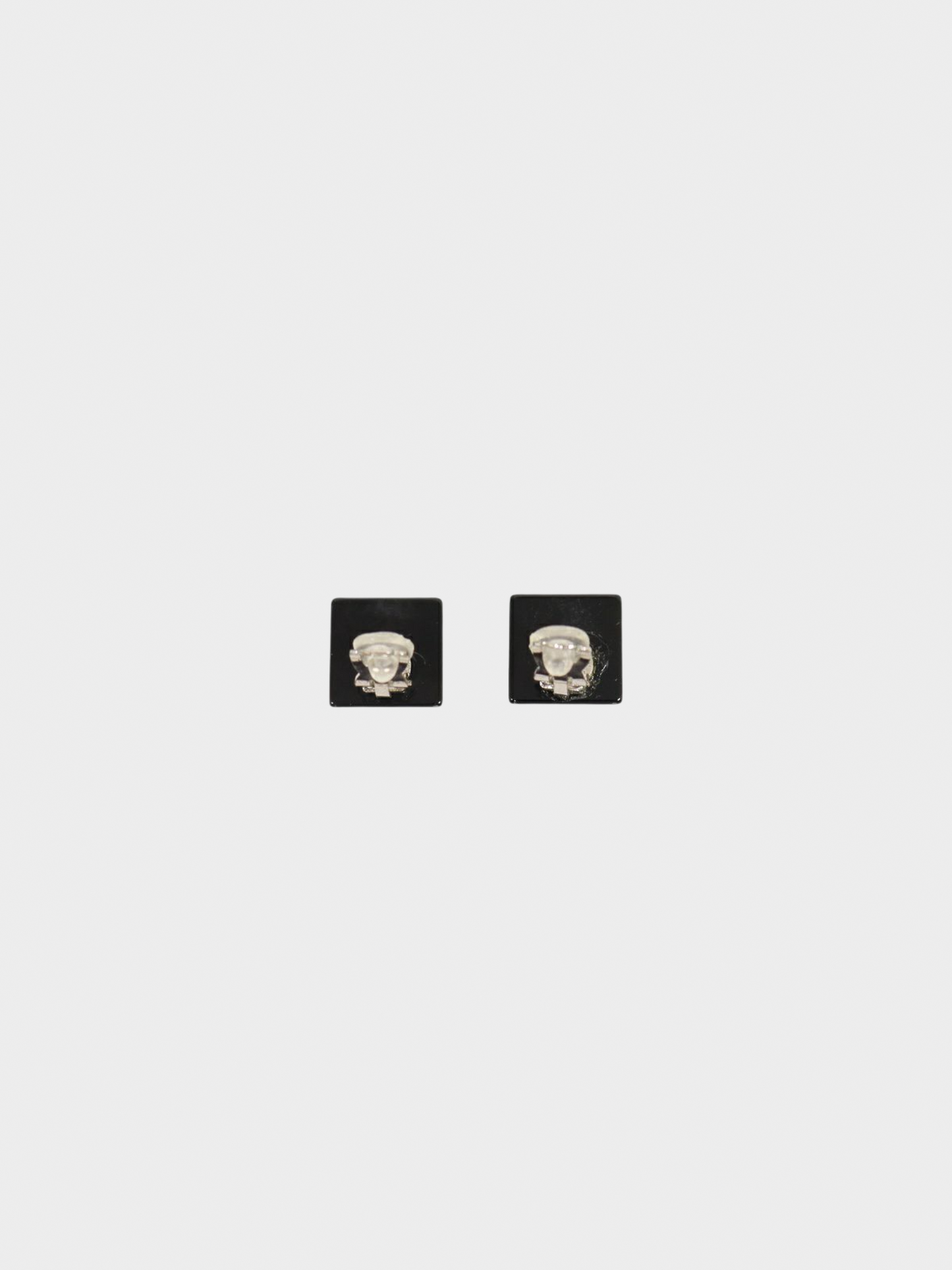Chanel 2005 Black Coco Sqaure Earrings