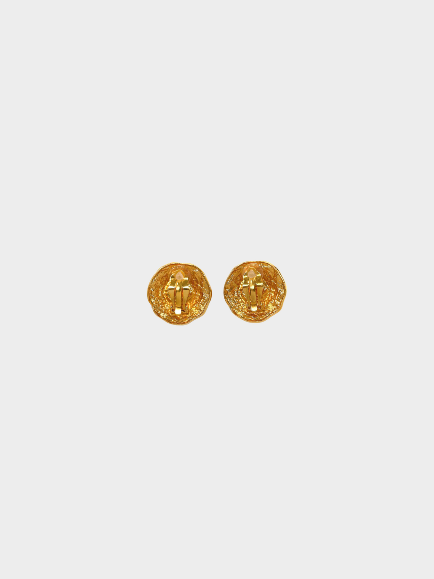 Chanel 1980s Gold Plated Fake Pearl Clip-on Earrings