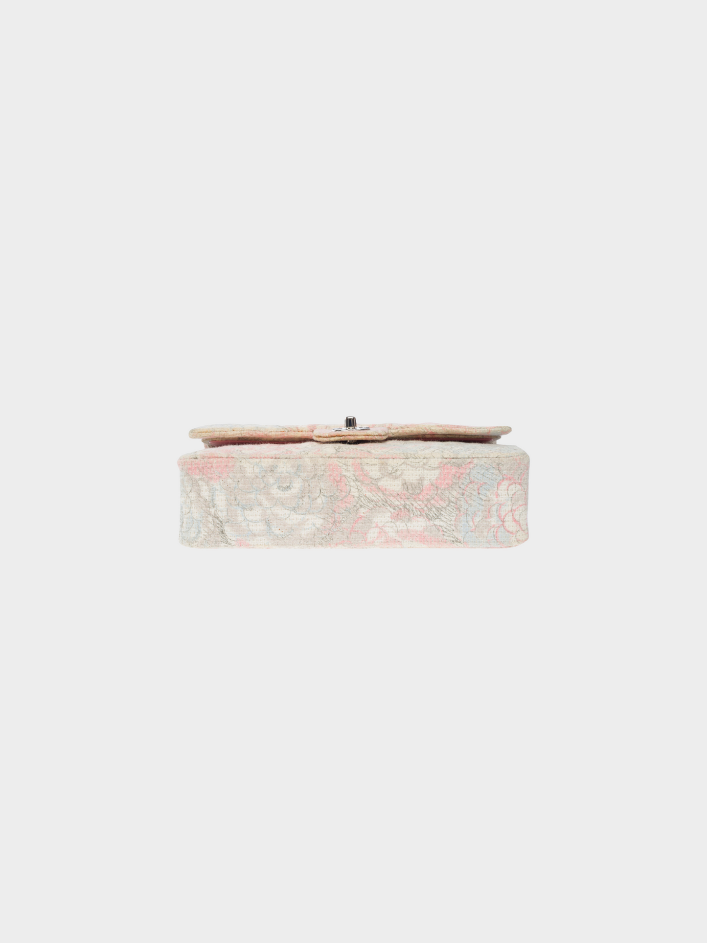 Chanel 2008-2010 Pastel Camellia Double Flap Shoulder Bag