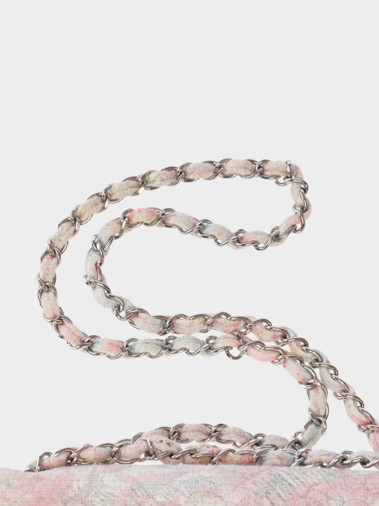 Chanel 2008-2010 Pastel Camellia Double Flap Shoulder Bag