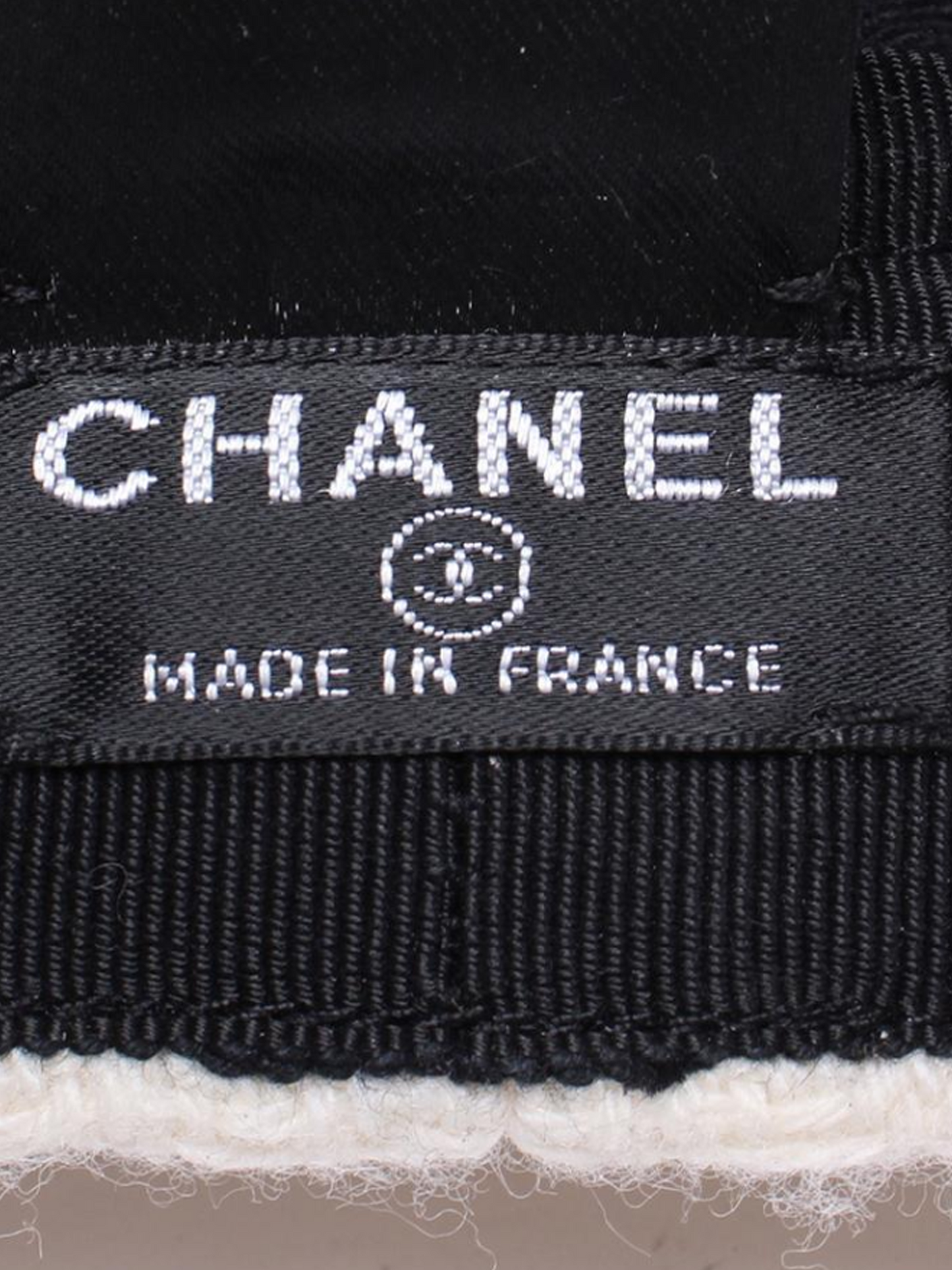 Chanel 2000s Black and White Newsboy Cap
