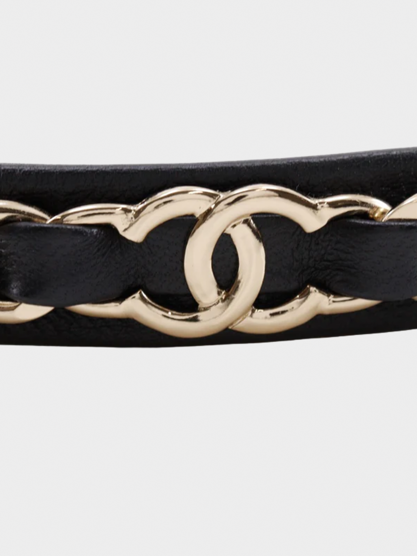 Chanel 2010s Black CC Chainlink Headband