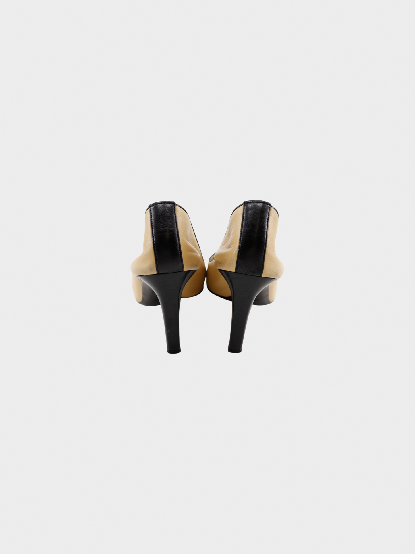 Chanel 2000s Coco Beige Ribbon Pumps