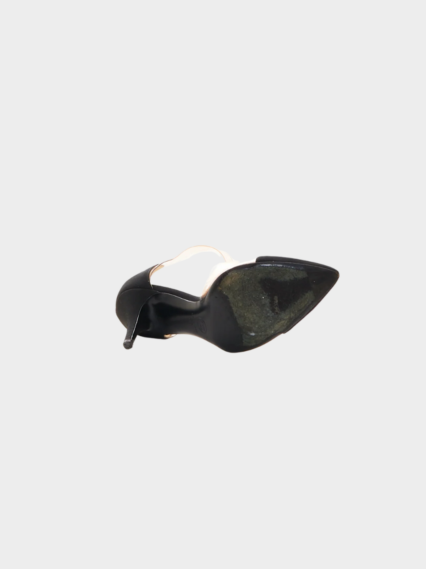 Chanel by Karl Lagerfeld SS 2013 Chanel Black Fabric and PVC CC Ankle Strap Heels