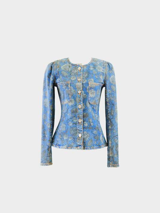 Chanel 2021  Blue Le Château des Dames Denim Jacket