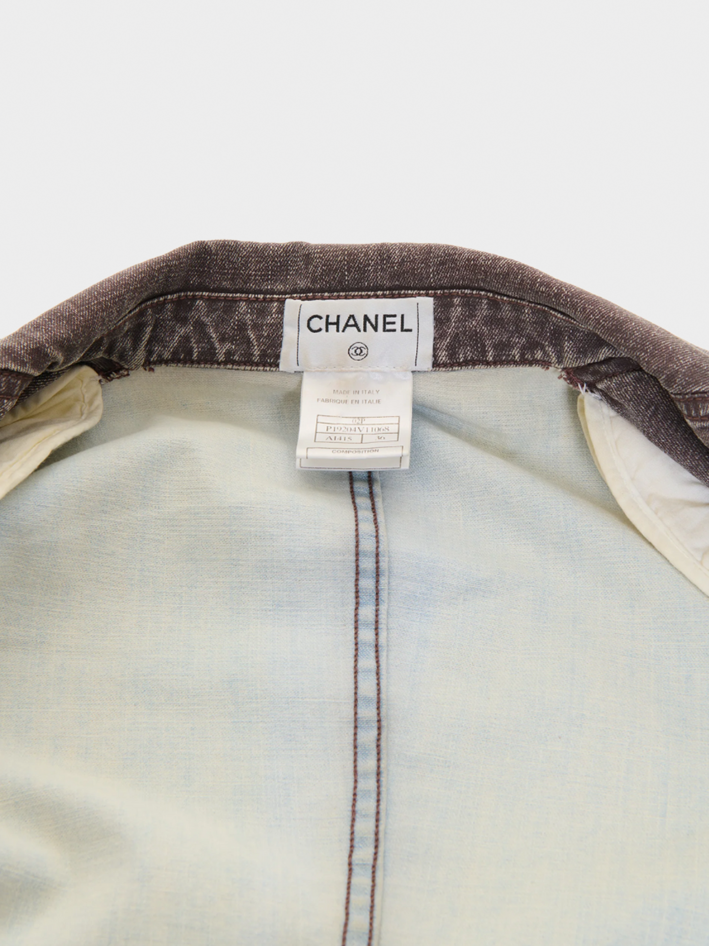 Chanel by Karl Lagerfeld SS 2002 Brown Slater Denim Jacket