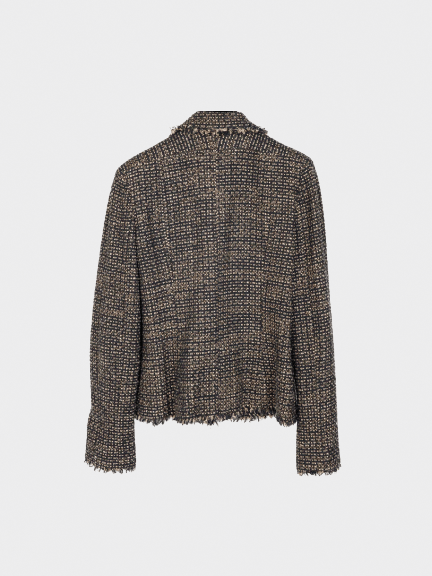 Chanel Métiers D’art 2003 Brown Wool-Blend Tweed Buttoned Blazer