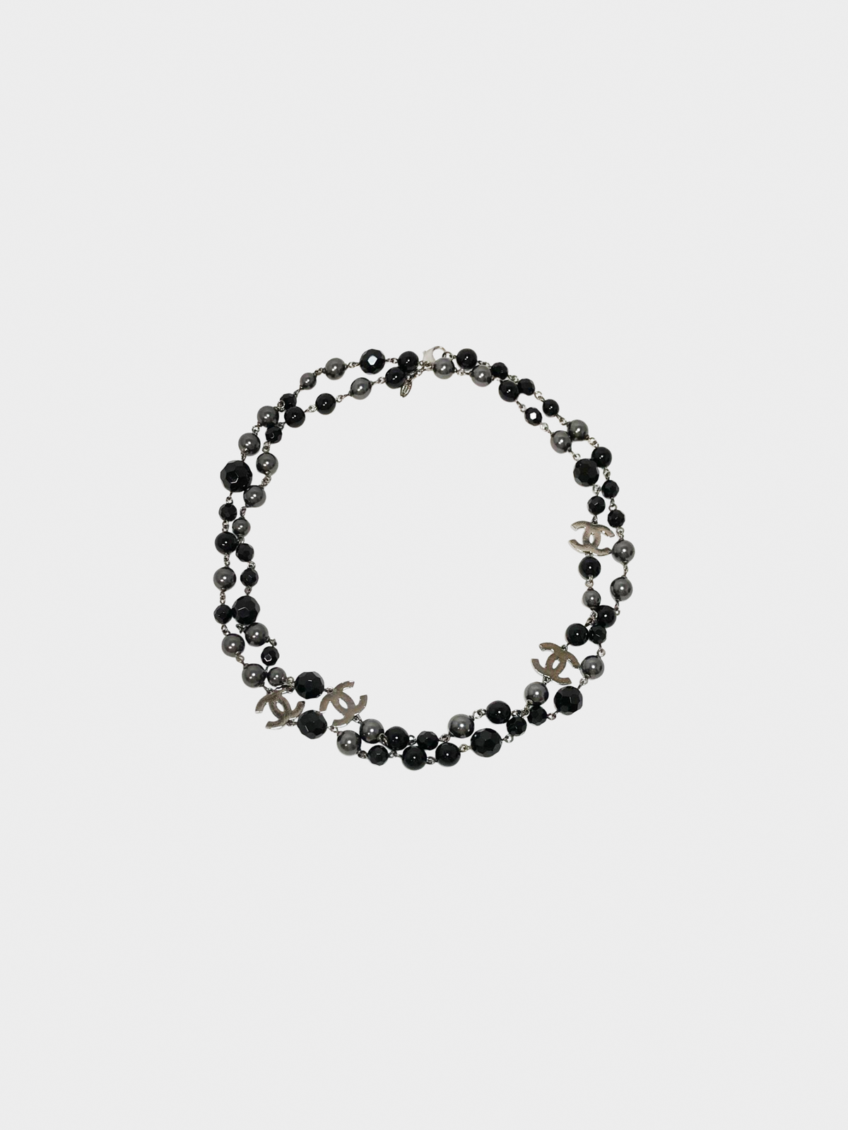 Chanel 2009 Black Pearl and CC Necklace
